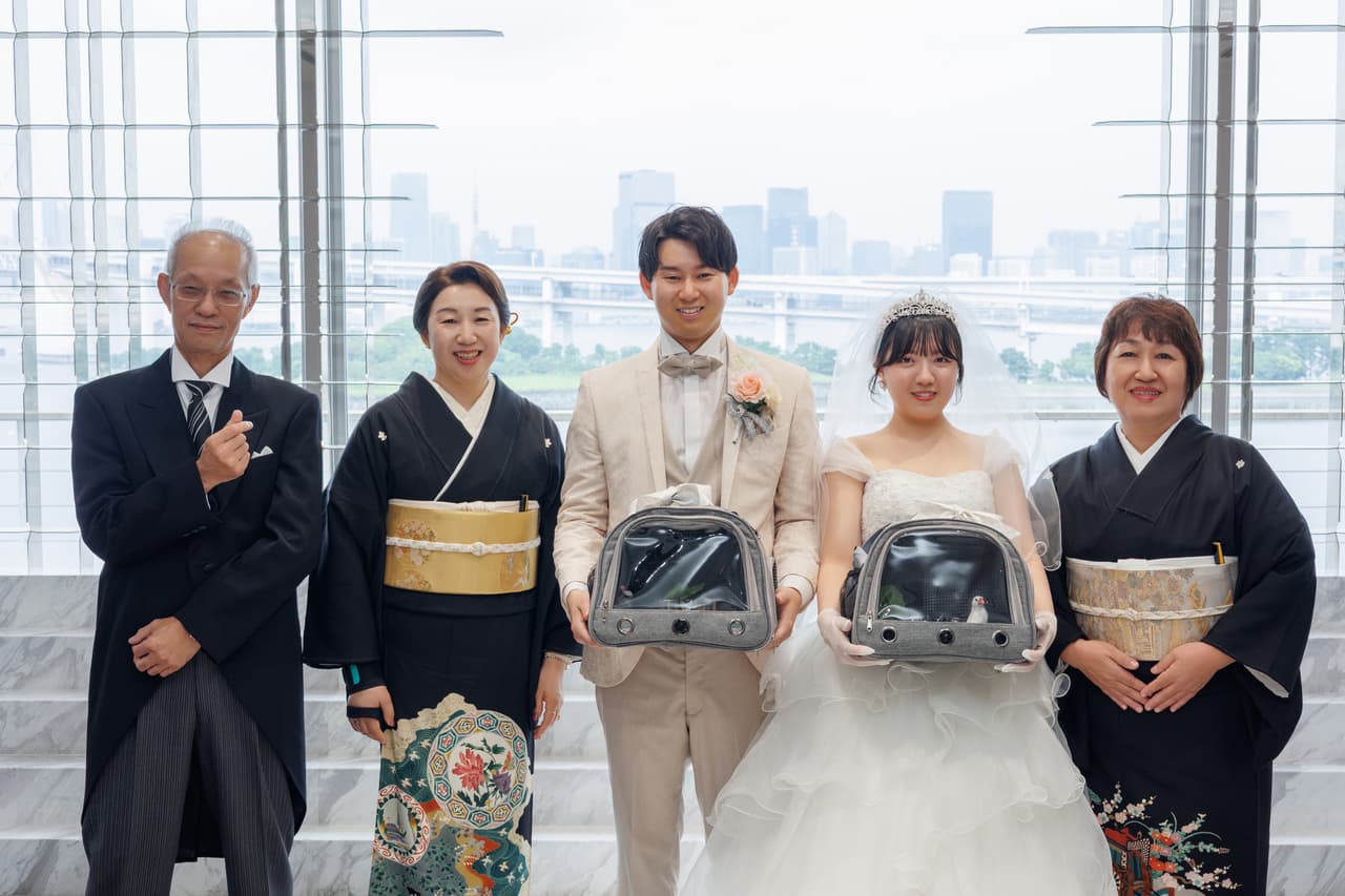 【小さな結婚式お台場店】かわいい文鳥と一緒の結婚式♪